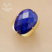 Bague "Fluidité" en Lapis-lazuli | Bagues | pierre naturelle bijoux