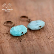Boucles d'oreilles "Eloquence" en Amazonite | Boucles d'Oreilles | pierre naturelle bijoux