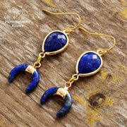 Boucles d'oreilles en Lapis-lazuli | Boucles d'Oreilles | pierre naturelle bijoux