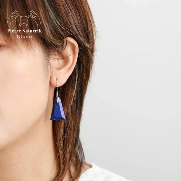 Boucles d'oreilles "Goutte d'eau" en Lapis-lazuli | Boucles d'Oreilles | pierre naturelle bijoux