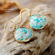 Boucles d'oreilles "Calläis" en Turquoise | Boucles d'Oreilles | pierre naturelle bijoux