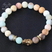 bracelet charm bouddha en amazonite