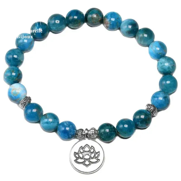 Bracelet "Lotus" en Apatite | Bracelets | pierre naturelle bijoux