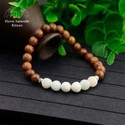 Bracelet "Paix intérieure" en Bois et Amazonite | Bracelets | pierre naturelle bijoux