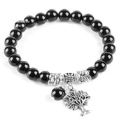 Bracelet charm "Arbre de vie" en Onyx | Bracelets | pierre naturelle bijoux