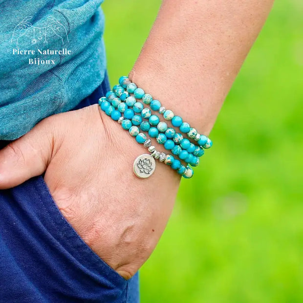 Bracelet charm "Entente" en Turquoise | Bracelets | pierre naturelle bijoux