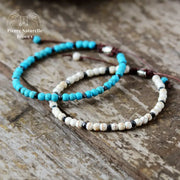 Bracelet fin en Howlite / Turquoise | Bracelets | pierre naturelle bijoux