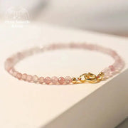 Bracelet fin en Quartz rose | Bracelets | pierre naturelle bijoux