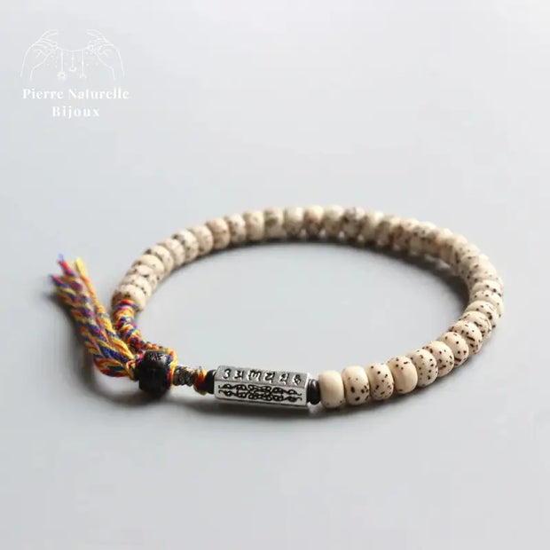 Bracelet "Mantra amulette" en graines de Bois de bodhi | Bracelets | pierre naturelle bijoux