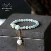 Bracelet en Jade bleu et perle d'eau douce | Bracelets | pierre naturelle bijoux