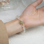 Bracelet en Jade et Cristal | Bracelets | pierre naturelle bijoux