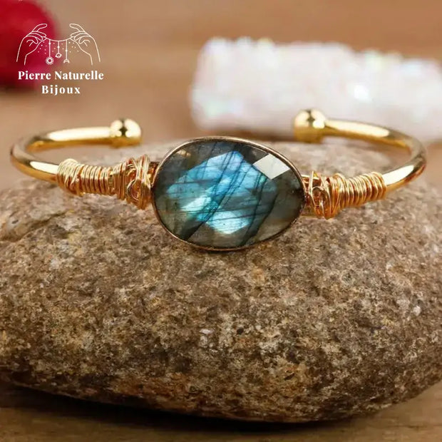 Bracelet cuivre "Vibration" en Labradorite | Bracelets | pierre naturelle bijoux