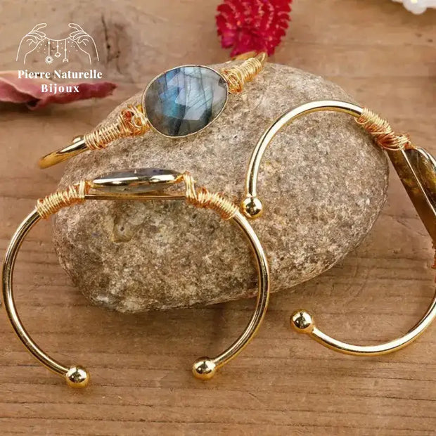 Bracelet cuivre "Vibration" en Labradorite | Bracelets | pierre naturelle bijoux