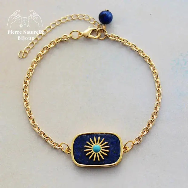 Bracelet "Amulette" en Lapis-lazuli | Bracelets | pierre naturelle bijoux