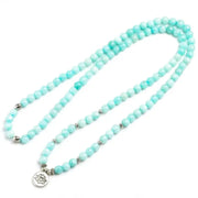 Bracelet mala en Calcédoine bleue avec charm | Bracelets | pierre naturelle bijoux