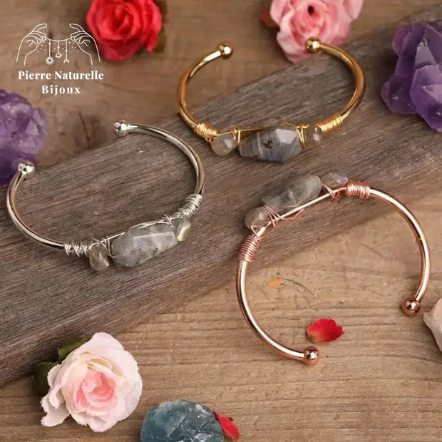 Bracelet cuivre en pierre Labradorite | Bracelets | pierre naturelle bijoux