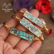 Bracelet cuivre en pierre Turquoise | Bracelets | pierre naturelle bijoux