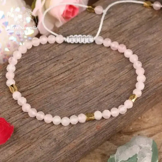 Bracelet "Elégance" en quartz rose