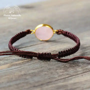 Bracelet "Paix" en Quartz rose | Bracelets | pierre naturelle bijoux