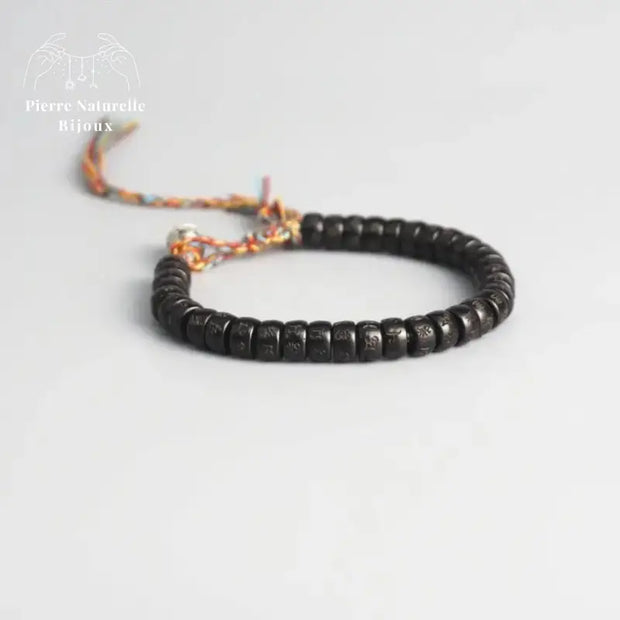 Bracelet tibétain en coquille de noix de coco | Bracelets | pierre naturelle bijoux