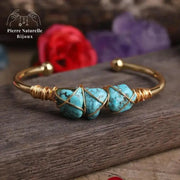 Bracelet cuivre en Turquoise | Bracelets | pierre naturelle bijoux
