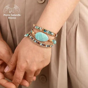 Bracelet wrap en Amazonite | Bracelets | pierre naturelle bijoux