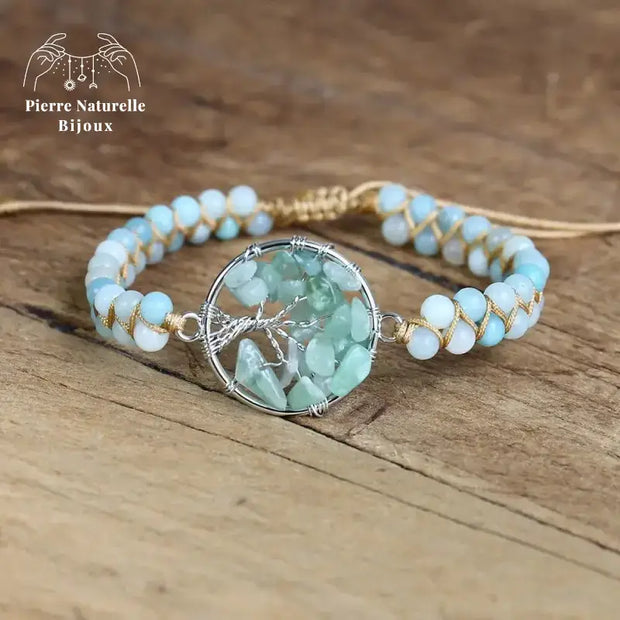 Bracelet wrap "Apparence" en Amazonite | Bracelets | pierre naturelle bijoux