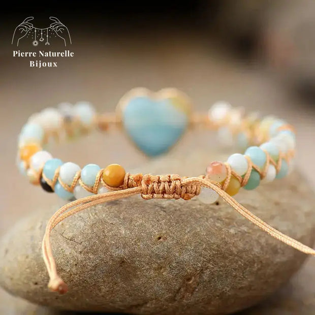 Bracelet wrap "Cur de l'océan" en Amazonite | Bracelets | pierre naturelle bijoux