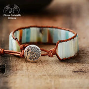 Bracelet wrap "Pureté" en Amazonite | Bracelets | pierre naturelle bijoux