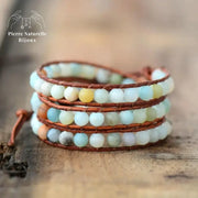 Bracelet wrap "Soulagement" en Amazonite | Bracelets | pierre naturelle bijoux