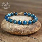 Bracelet wrap "Lâcher-prise" en Apatite | Bracelets | pierre naturelle bijoux