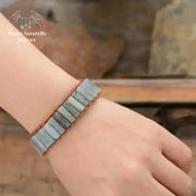 Bracelet wrap "Régulation" en Labradorite | Bracelets | pierre naturelle bijoux