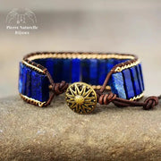 Bracelet wrap en Lapis-Lazuli | Bracelets | pierre naturelle bijoux