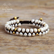 Bracelet wrap "Féminité" en Perle d'eau douce | Bracelets | pierre naturelle bijoux