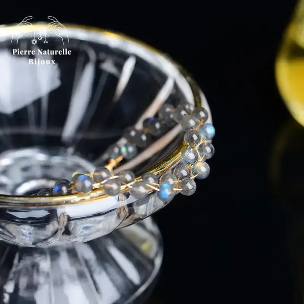 Bracelet wrap en Pierre de lune | Bracelets | pierre naturelle bijoux