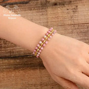 Bracelet wrap "Rétablissement" en Rhodochrosite | Bracelets | pierre naturelle bijoux