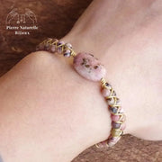 Bracelet wrap "Commencement" en Rhodonite | Bracelets | pierre naturelle bijoux