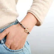 Bracelet wrap "Om" en Turquoise / Amazonite | Bracelets | pierre naturelle bijoux