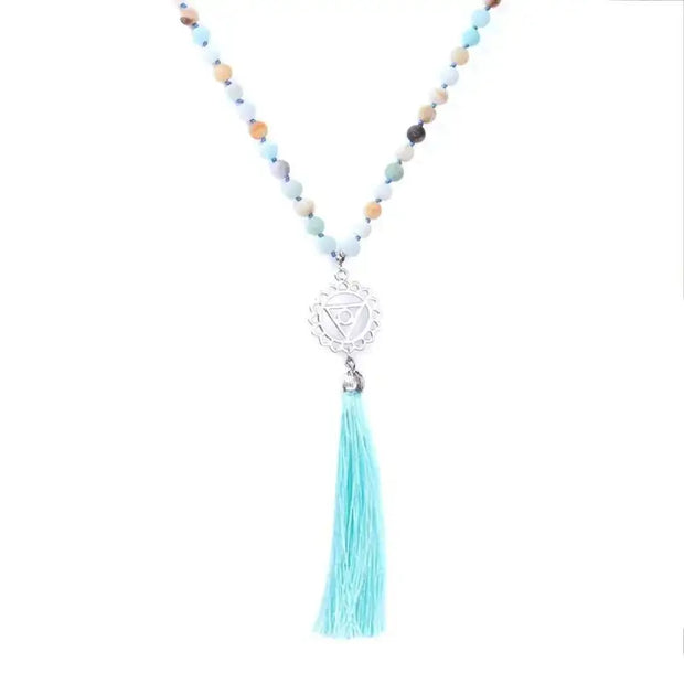 Collier 108 perles "Vishuddha" en Amazonite | Colliers | pierre naturelle bijoux