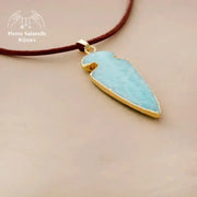 Collier "Flèche" en Amazonite | Colliers | pierre naturelle bijoux