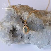 Collier en Calcédoine bleue et Topaze | Colliers | pierre naturelle bijoux