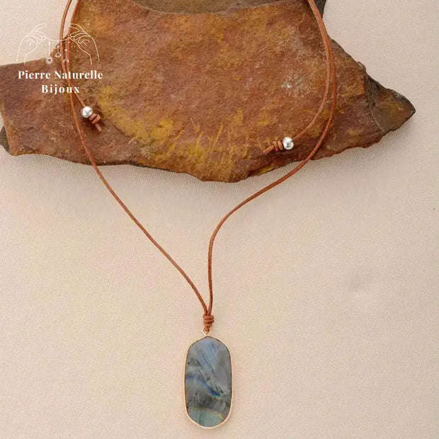 Collier "Boréale" en Labradorite | Colliers | pierre naturelle bijoux