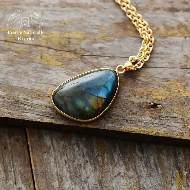Collier "Sécurité" en Labradorite | Colliers | pierre naturelle bijoux
