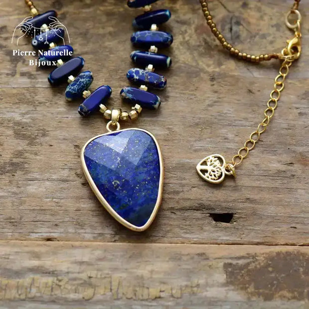 Collier "Seshat" en Lapis-lazuli
