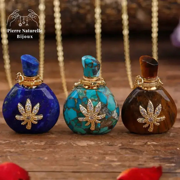 Collier diffuseur de parfum "Cérès" en pierres naturelles | Colliers | pierre naturelle bijoux