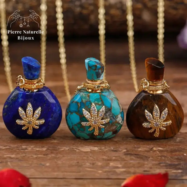 Collier diffuseur de parfum "Cérès" en pierres naturelles | Colliers | pierre naturelle bijoux