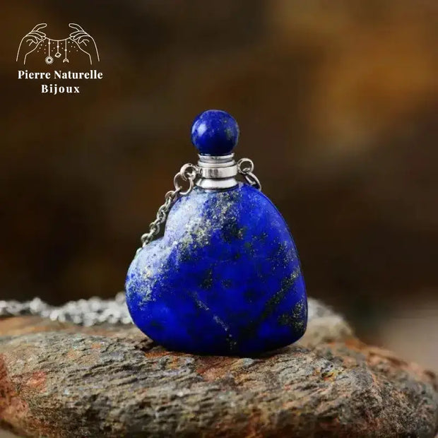 Collier diffuseur de parfum en lapis-lazuli