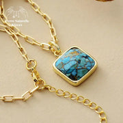 Collier "Eiréné" en Turquoise | Colliers | pierre naturelle bijoux