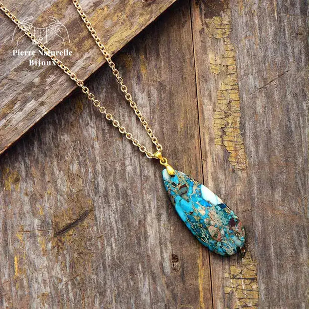 Collier "Espérance" en Turquoise | Colliers | pierre naturelle bijoux